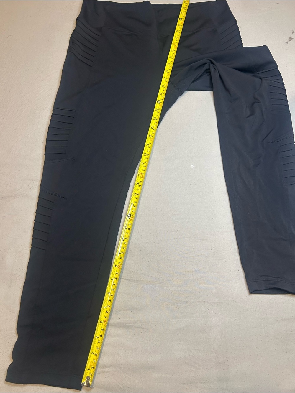 Athleta Black Ribbed-Side High-Waist Leggings - Picture 3 of 11